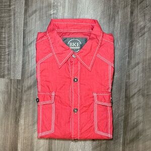 BKE Standard Fit Long Sleeve Button Down - Large